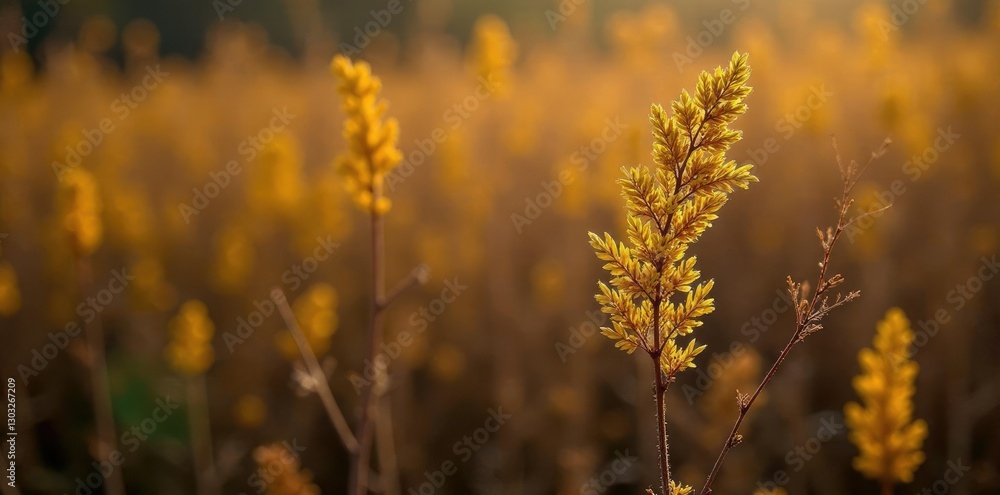Brown and gold goldenrod stems intertwined with twigs and leaves, goldenrod, brown foliage