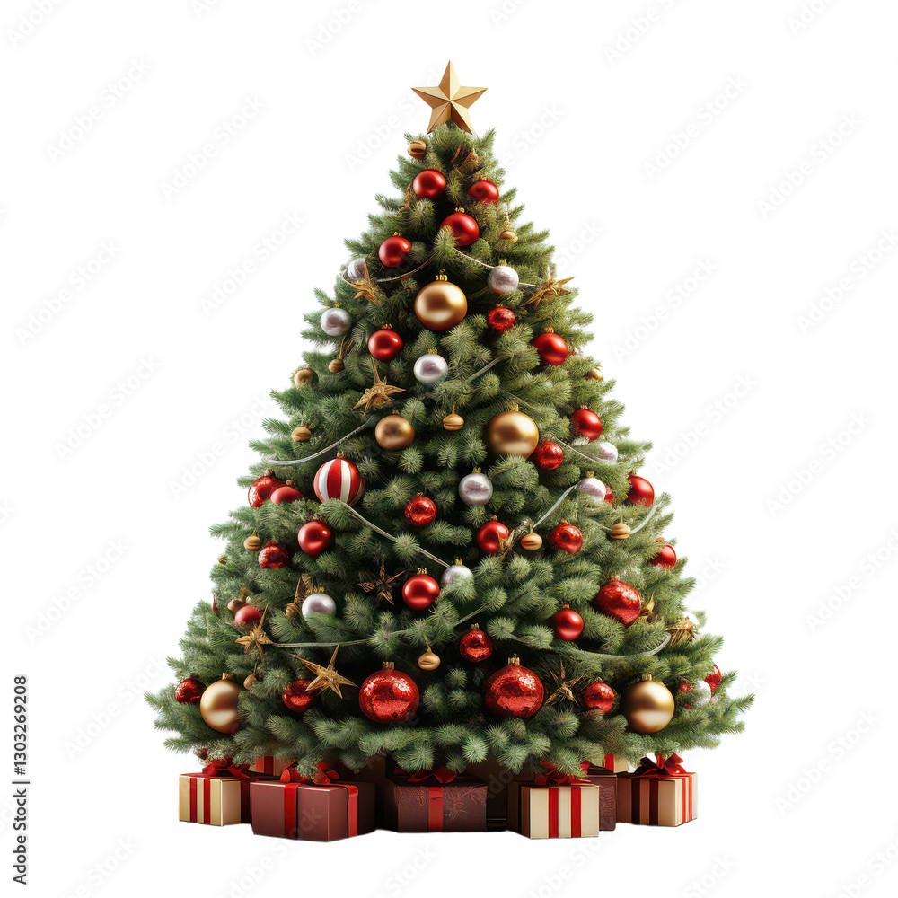 Christmas Tree isolated on transparent background, PNG Christmas Tree isolated on transparent background, PNG