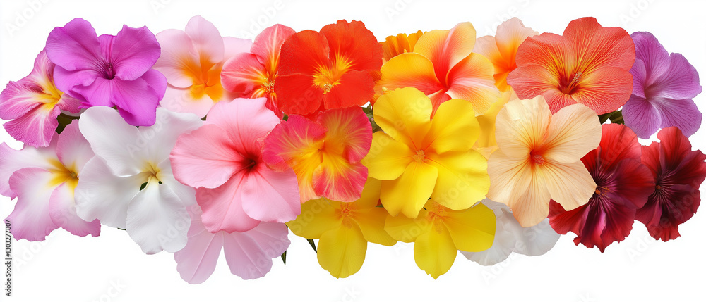 Fototapeta premium Bunte Blumenvielfalt in lebhaften Farben für kreative Arrangements