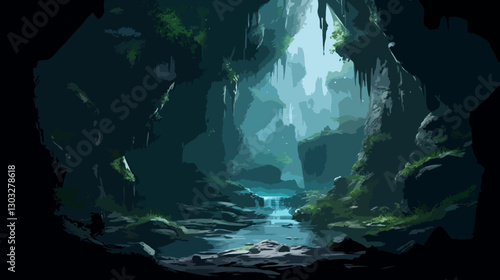 Cave in the rainforest