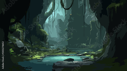 Cave in the rainforest