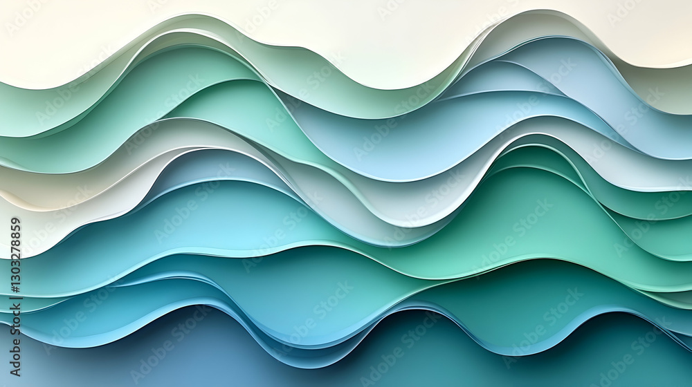 Fototapeta premium Abstract paper waves background