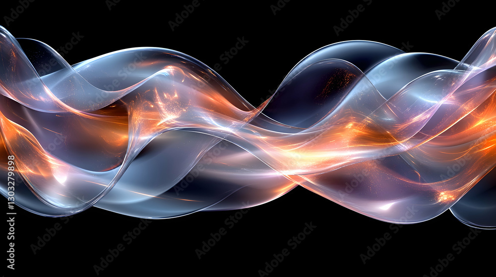 Fototapeta premium Abstract swirling energy waves