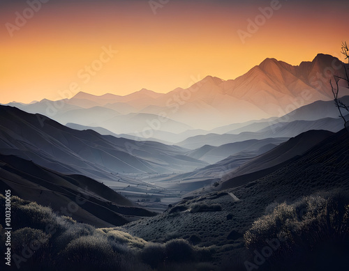 Obraz na płótnie sunrise in the mountains w salonie
