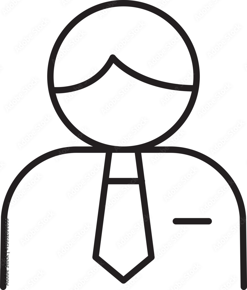 Minimalist business person illustration line icon Minimalist business person illustration line icon