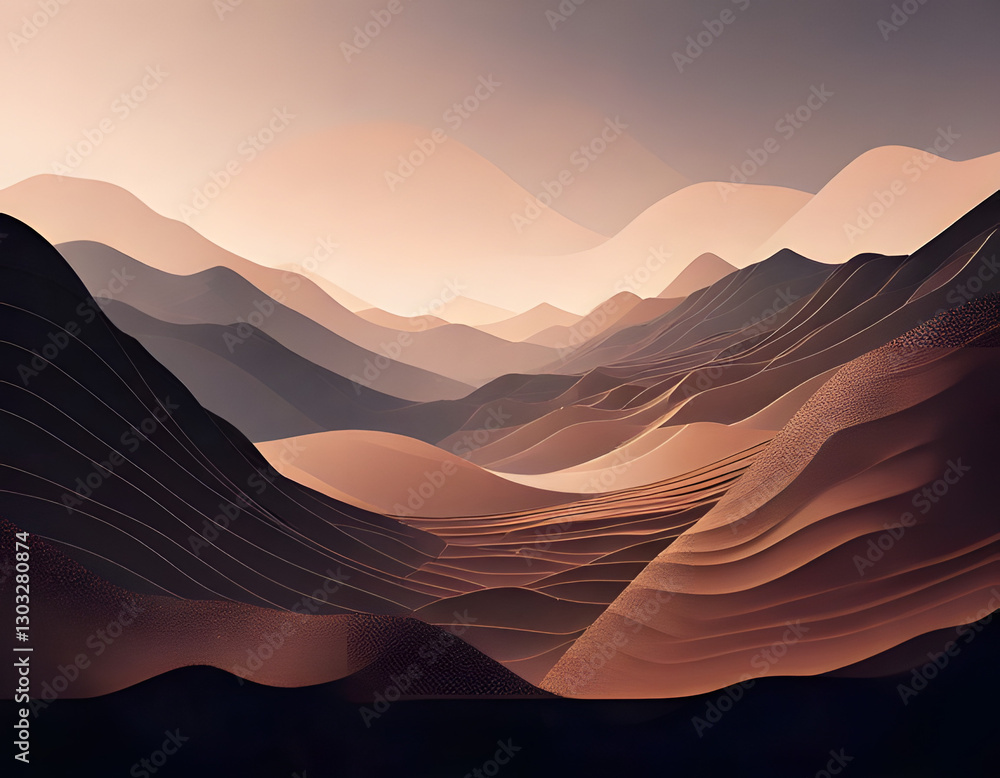 sunset in the desert