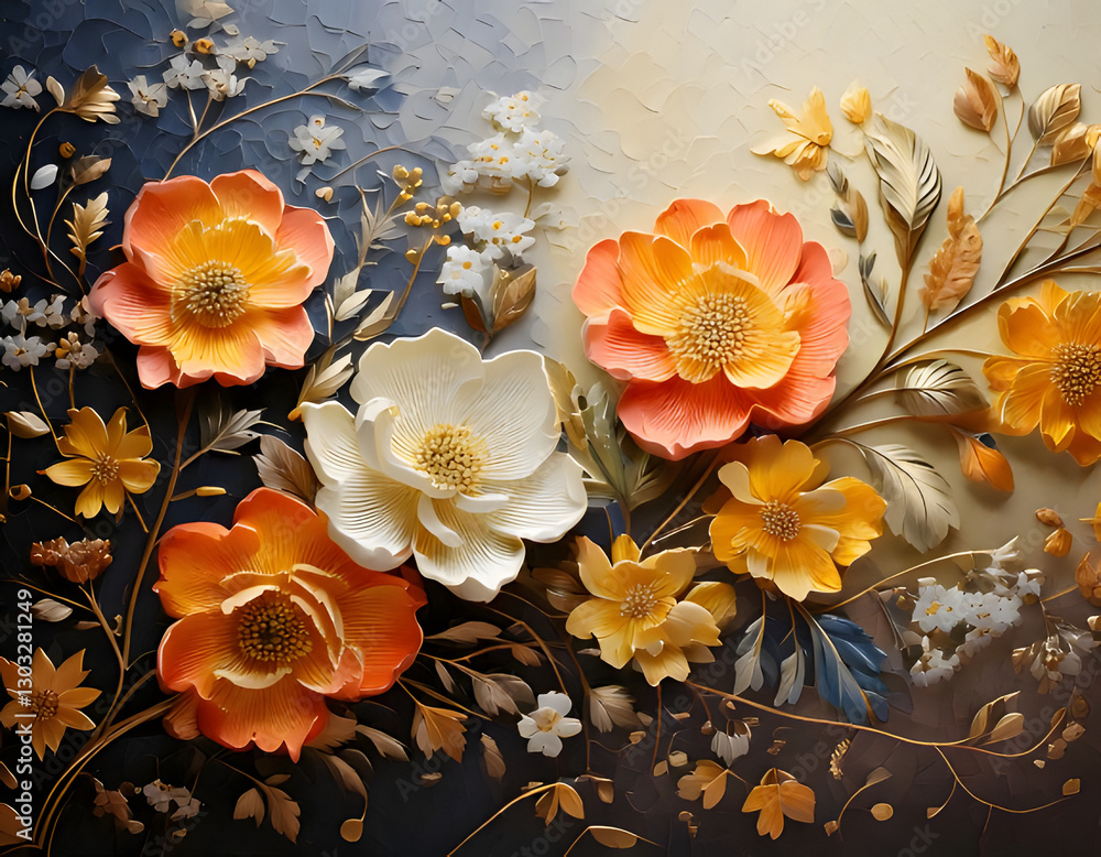 grunge floral background