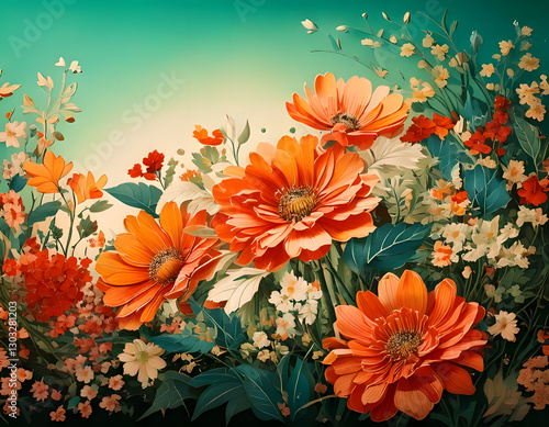 Obraz na płótnie abstract floral background w salonie