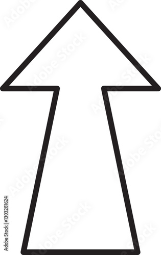 Arrow pointing upwards line icon