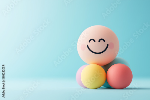 A cheerful celebration of the International Day of Happiness, featuring smiling faces, positive energy, and uplifting emotions, promoting global well-being and joy.  
