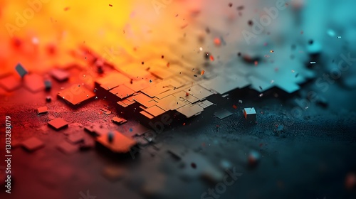 Captivating abstract background with intricate fractal patterns holographic effects and shimmering iridescent textures  Featuring prismatic color gradients luminescent accents