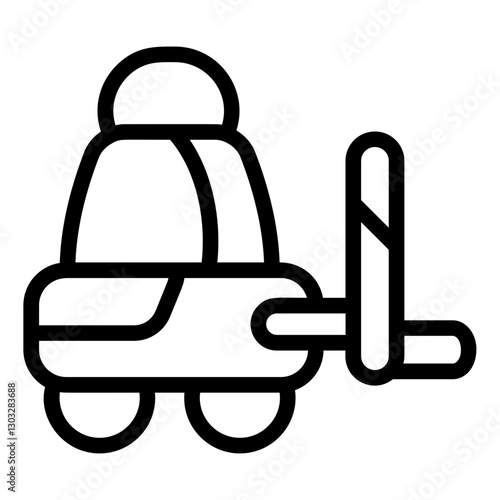 Forklift Line Icon