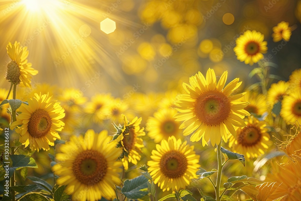 Obraz premium Radiant Yellow Canvas Exuding Warm Sunshine and Vivid Light