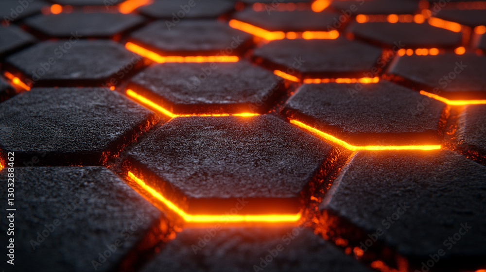 A futuristic background featuring glowing neon hexagons set against a black honeycomb carbon texture, symbolizing innovation, technology, and the digital age A futuristic background featuring glowing neon hexagons set against a black honeycomb carbon texture, symbolizing innovation, technology, and the digital age