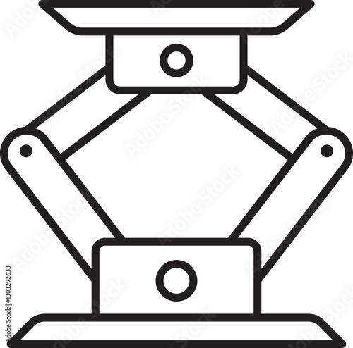 Lifting device illustration line icon