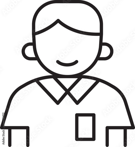 shop keeper line icon