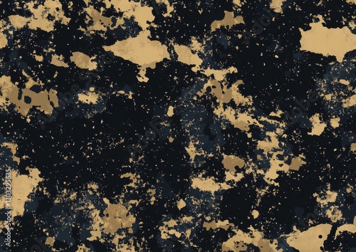 Abstract Gold Splotch Camouflage Pattern