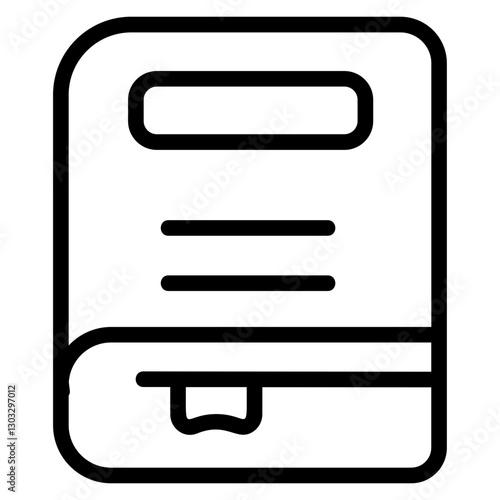 Paper book Line Icon