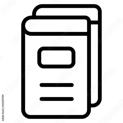 Paper book Line Icon