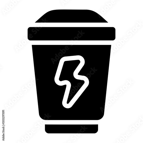 Smart trash can Solid Icon