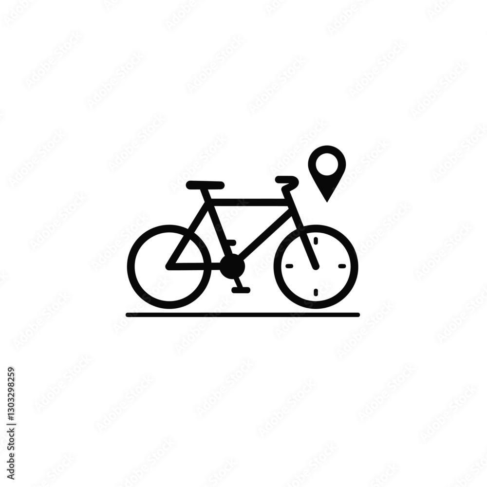 Fototapeta premium bicycle icon vector illustration