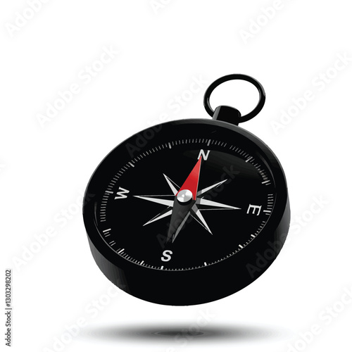 compass on white background
