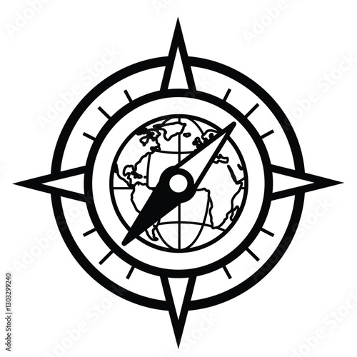 compass rose vector