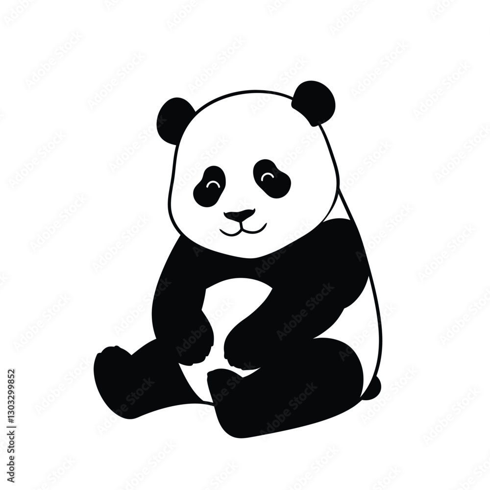 Obraz premium panda bear with bamboo