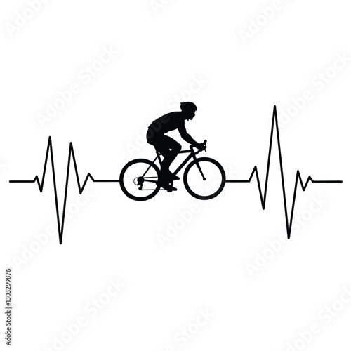 cyclist on a white background