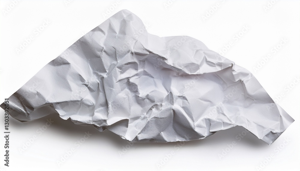 Obraz premium crumpled piece of white paper isolated on a transparent background