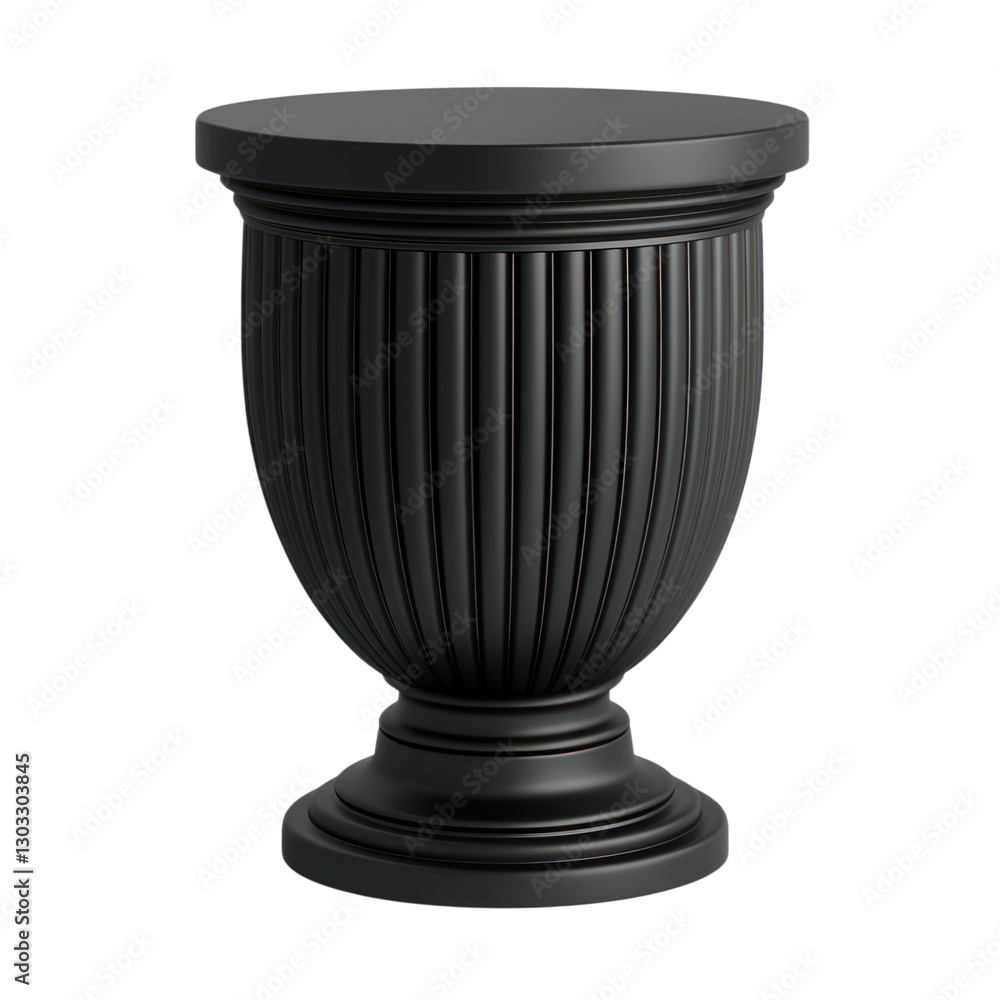 Black Urn Planter for Studio Shot. Black Urn Planter for Studio Shot.