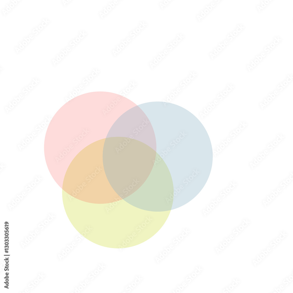 Overlapping light colourful gradient circles diagram art Overlapping light colourful gradient circles diagram art