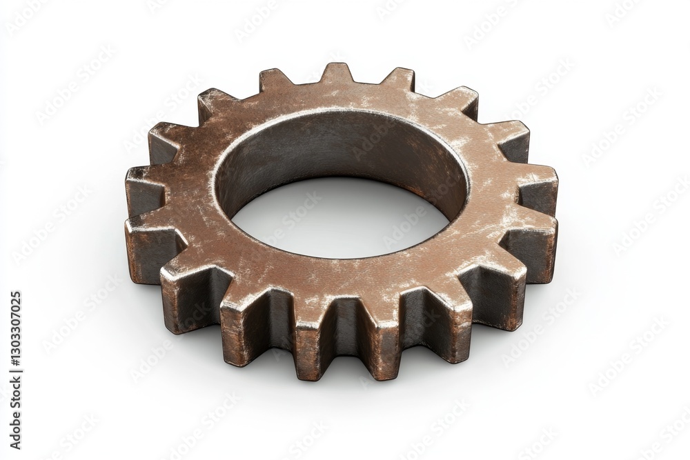 Rusty Gear Isolated on White Rusty Gear Isolated on White