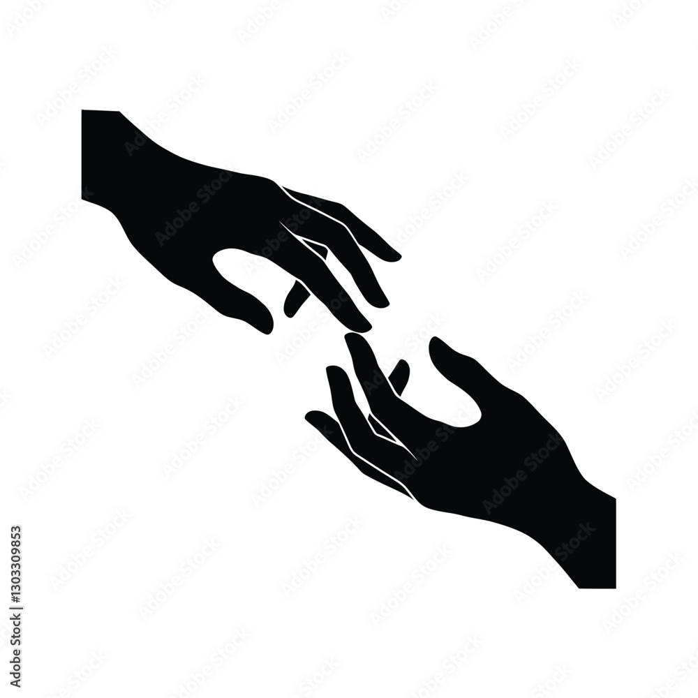 Obraz premium silhouette of hands