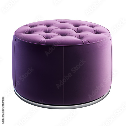 Purple Velvet Ottoman for Modern Home Decor.