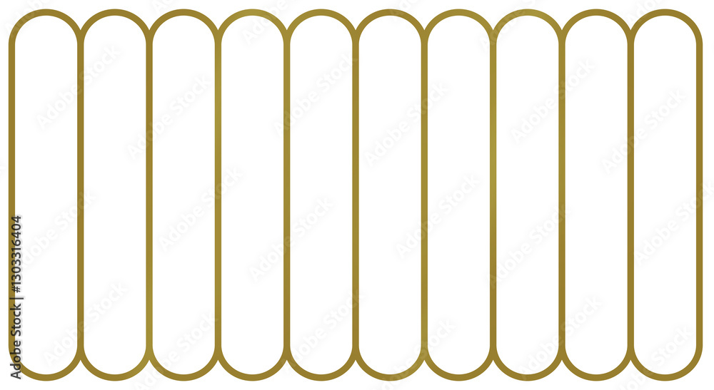 Malla decorativa con ángulos curvos estilo retro, setentero. Efecto dorado y fondo transparente Malla decorativa con ángulos curvos estilo retro, setentero. Efecto dorado y fondo transparente