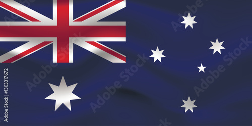 Flag of Australia. Australian national symbol in official colors. Template icon. Abstract vector background.