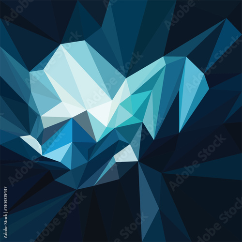 Abstract Low Poly Ice Shard Background