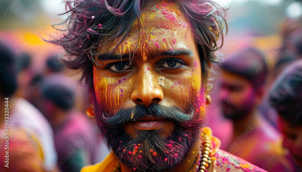Holi Festival of Colours Animal Concept, Holi festival beautiful man, colourful powder explosion, Holi festival flowers, cinematic lighting, Indian Hinduism festival, vibrant Holi festive colours Holi Festival of Colours Animal Concept, Holi festival beautiful man, colourful powder explosion, Holi festival flowers, cinematic lighting, Indian Hinduism festival, vibrant Holi festive colours