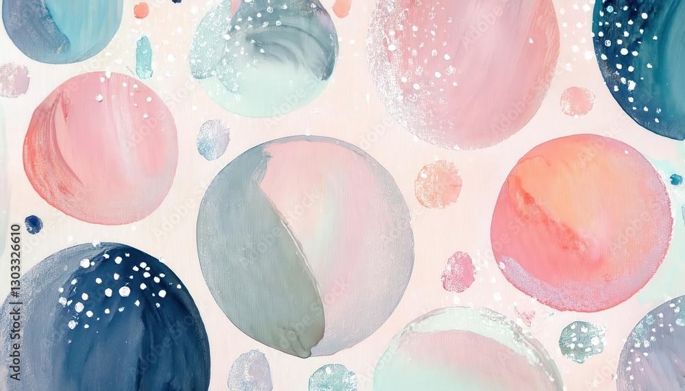 soft watercolor abstract with pastel circles and delicate textures, artistic modern background for decor, design, and print
soft watercolor abstract with pastel circles and delicate textures, artistic modern background for decor, design, and print
