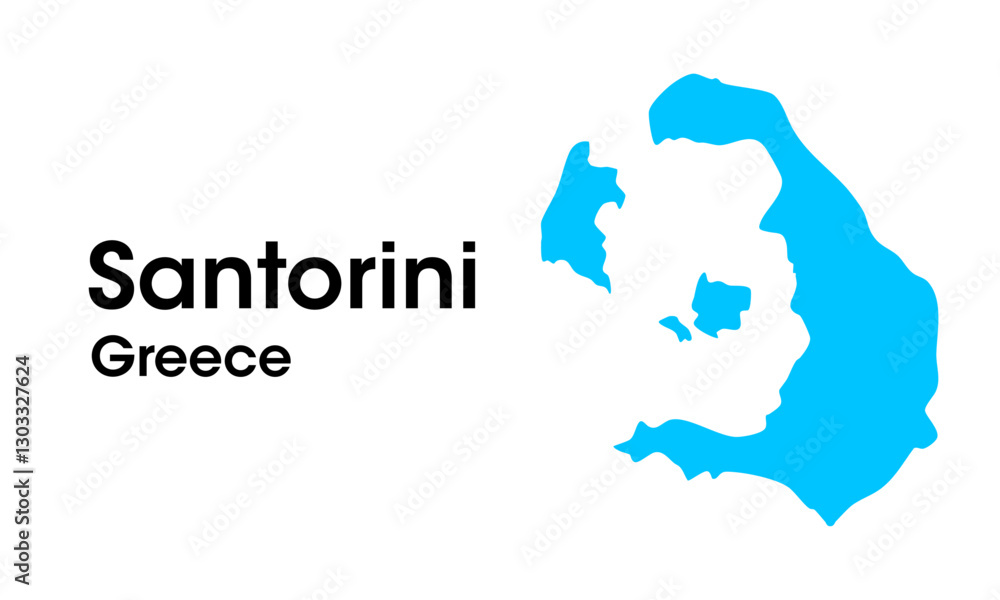 Fototapeta premium santorini greece map