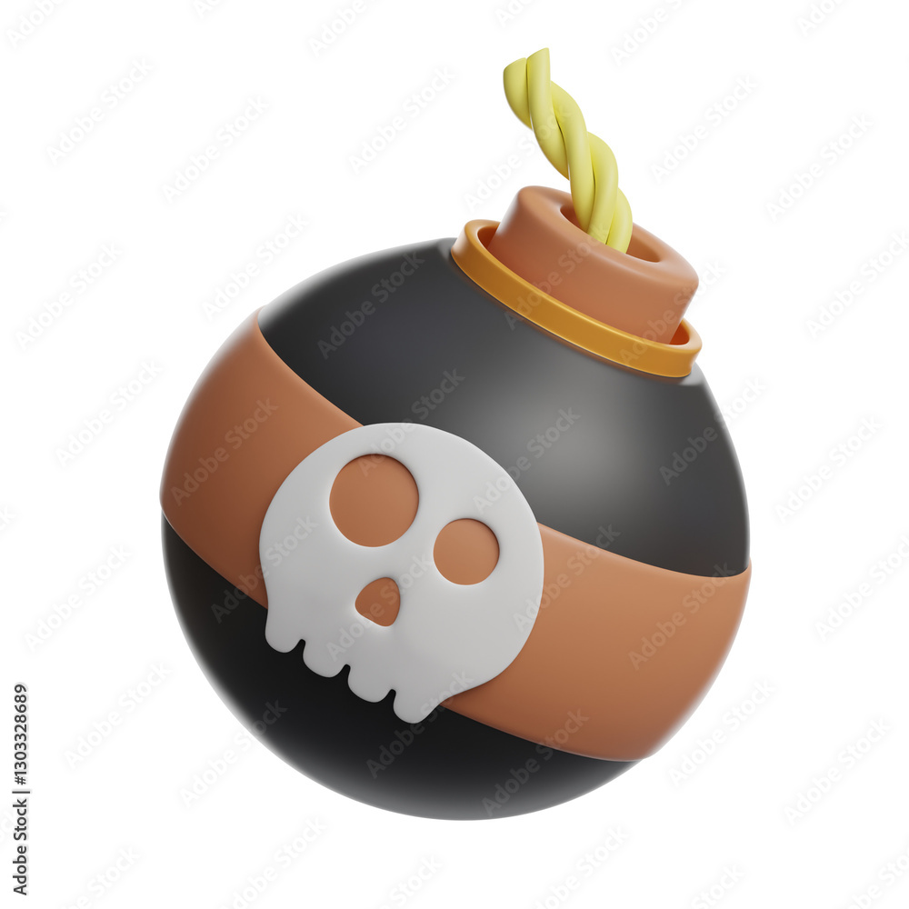 Fototapeta premium 3d bomb game asset icon