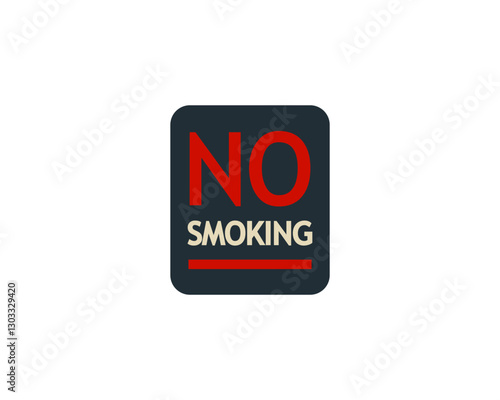 Vector illustration of a no smoking sign