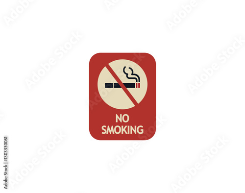 Vector illustration of a no smoking sign