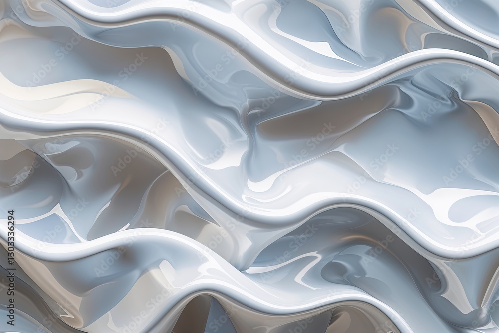 Obraz premium Translucent White Metal Pattern Graphic for Abstract Digital Art Design