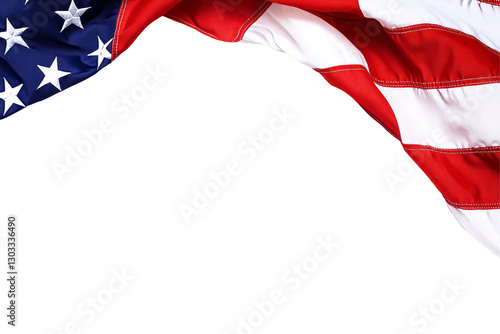 Wallpaper Mural American Flag Border On Black. United States Patriotic Symbol, Waving Corner. Independence, Memorial, Labor Day Design. Torontodigital.ca