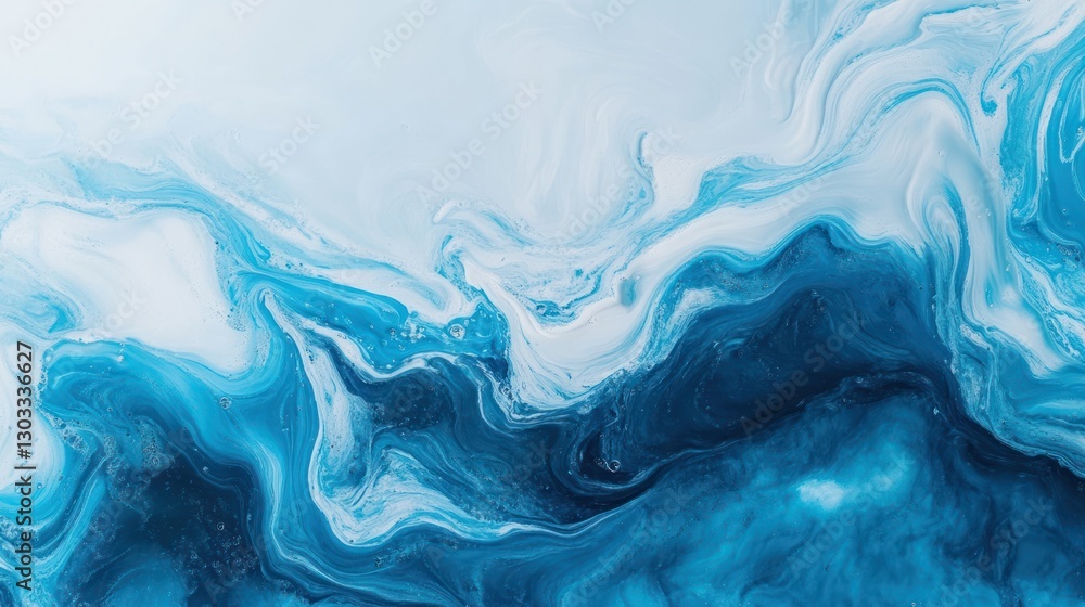 Abstract blue and white fluid art painting. Abstract blue and white fluid art painting.