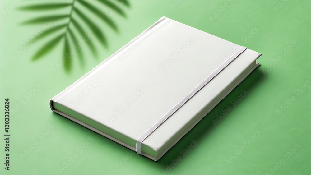Fototapeta premium 3D vector mockup of a white book cover featuring clean front and back cover templates