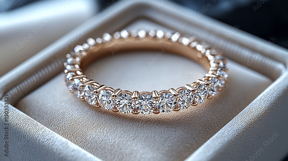 Obraz premium Shiny gold eternity band high resolution hd image