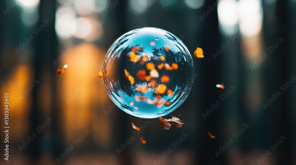 A captivating bubble floats amidst delicate autumn leaves, capturing the essence of nature's beauty and the transient moments that define our lives in this serene environment. A captivating bubble floats amidst delicate autumn leaves, capturing the essence of nature's beauty and the transient moments that define our lives in this serene environment.
